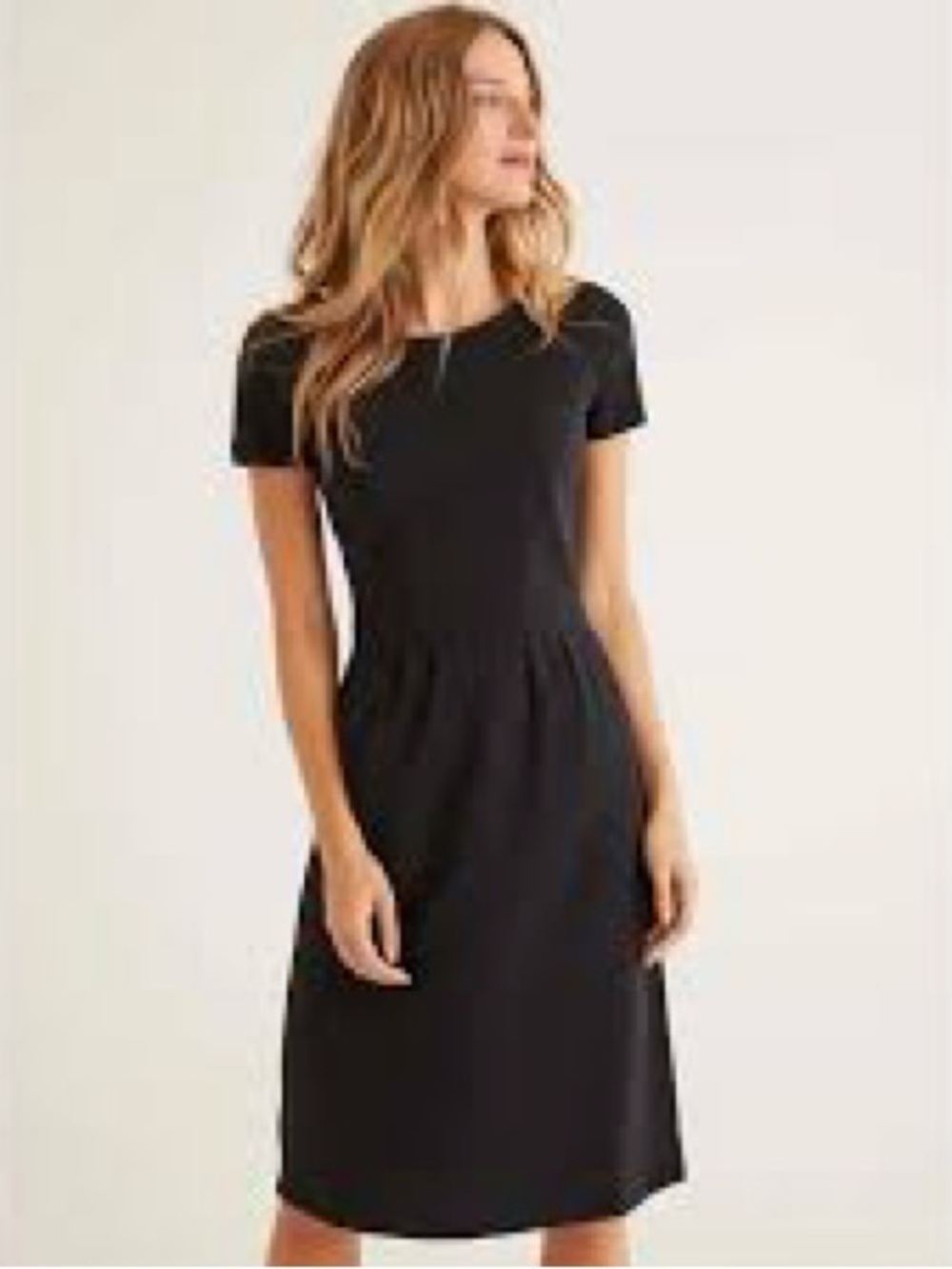 Boden Pocket Dress Black Minimalist 💯 Cotton - Picture 2 of 8